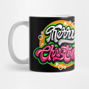 Merry Christmas Typography Lettering Mug